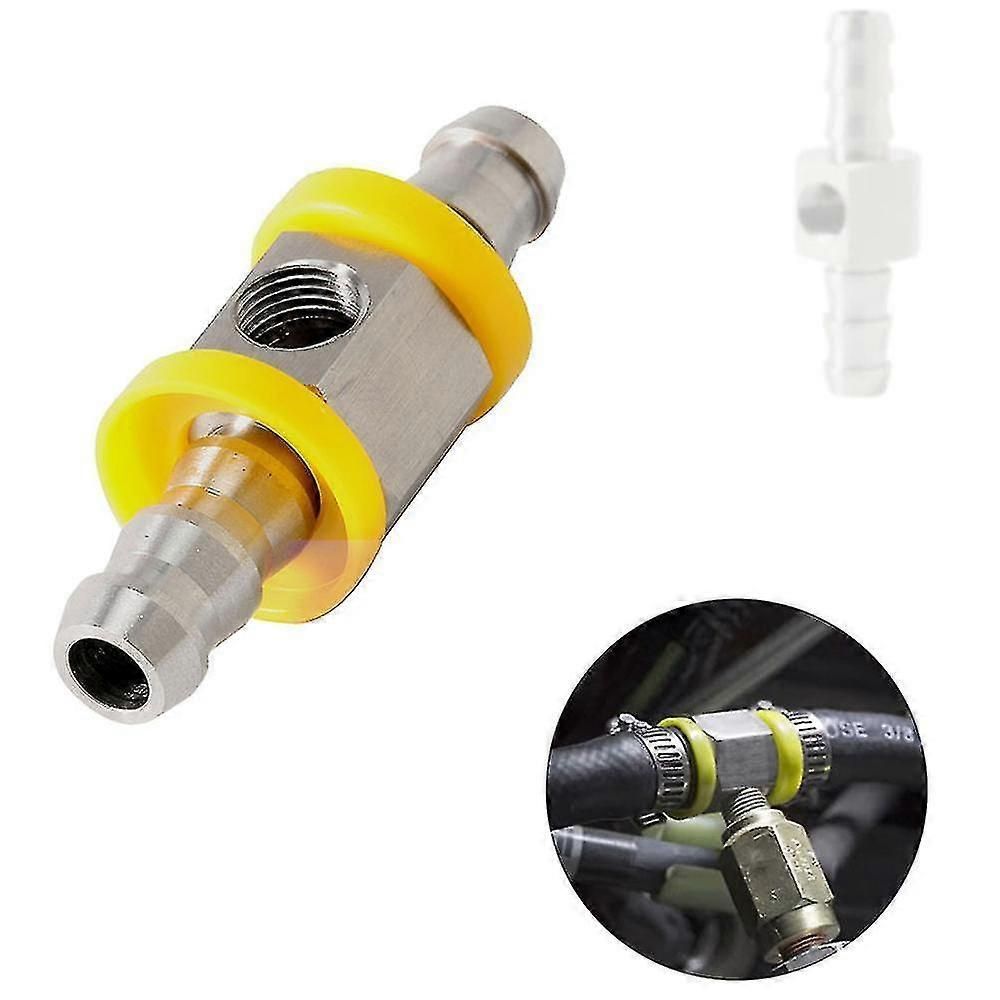 Universal Fuel Pressure Gauge 1/8 Npt(140 Psi) With 3/8 Inch Fuel Line Fuel Pressure Gauge Sensor T