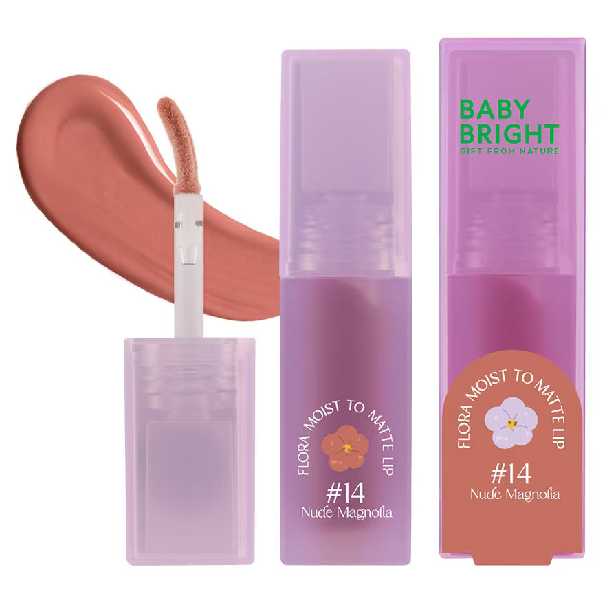 Flora Moist to Matte Lip 3g Baby Bright (M) #14 Nude Magnolia