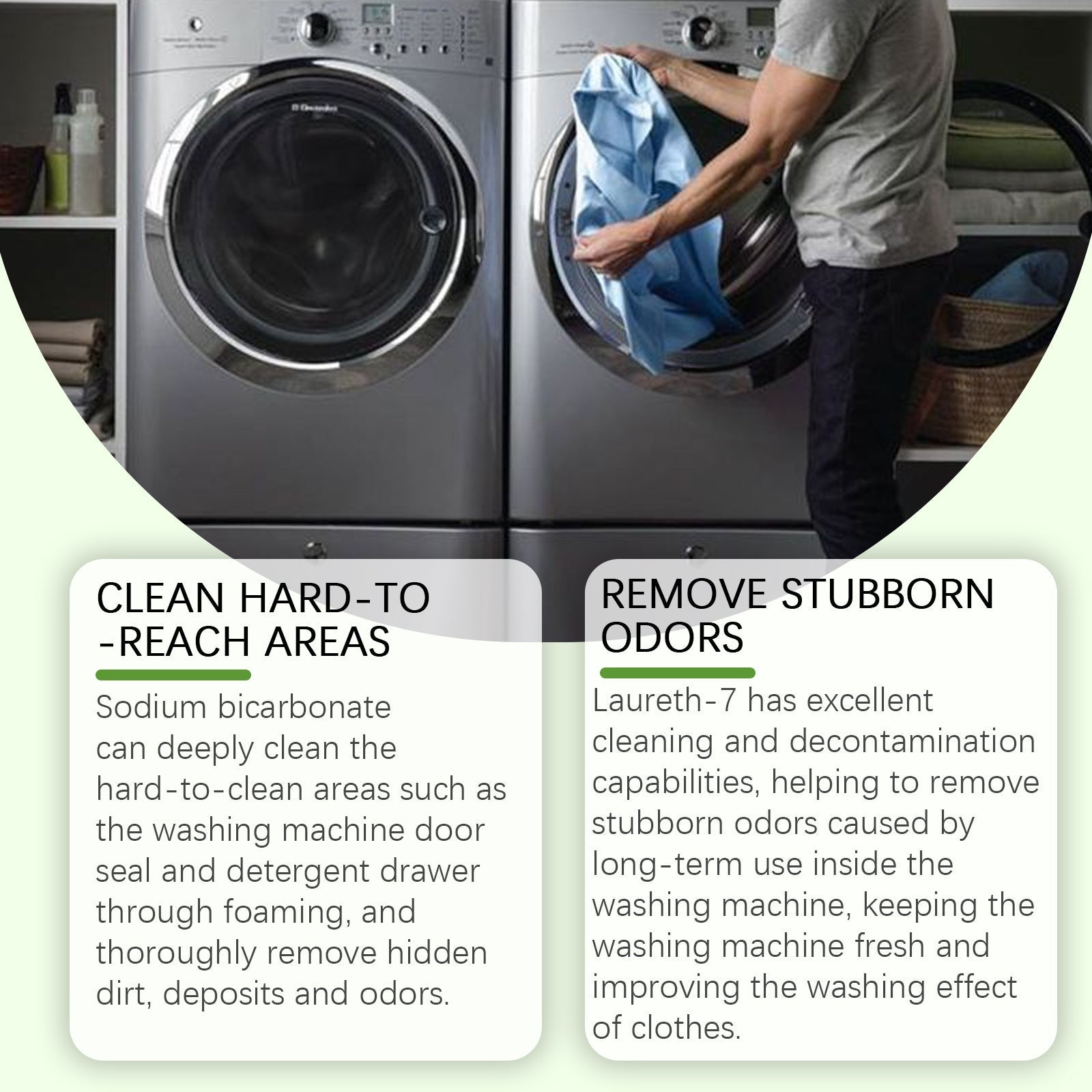 Deep Cleaning Washing Machine Cleaner, Odor Removal, Home Cleaning, Stain & Deposit Removal ,120ml