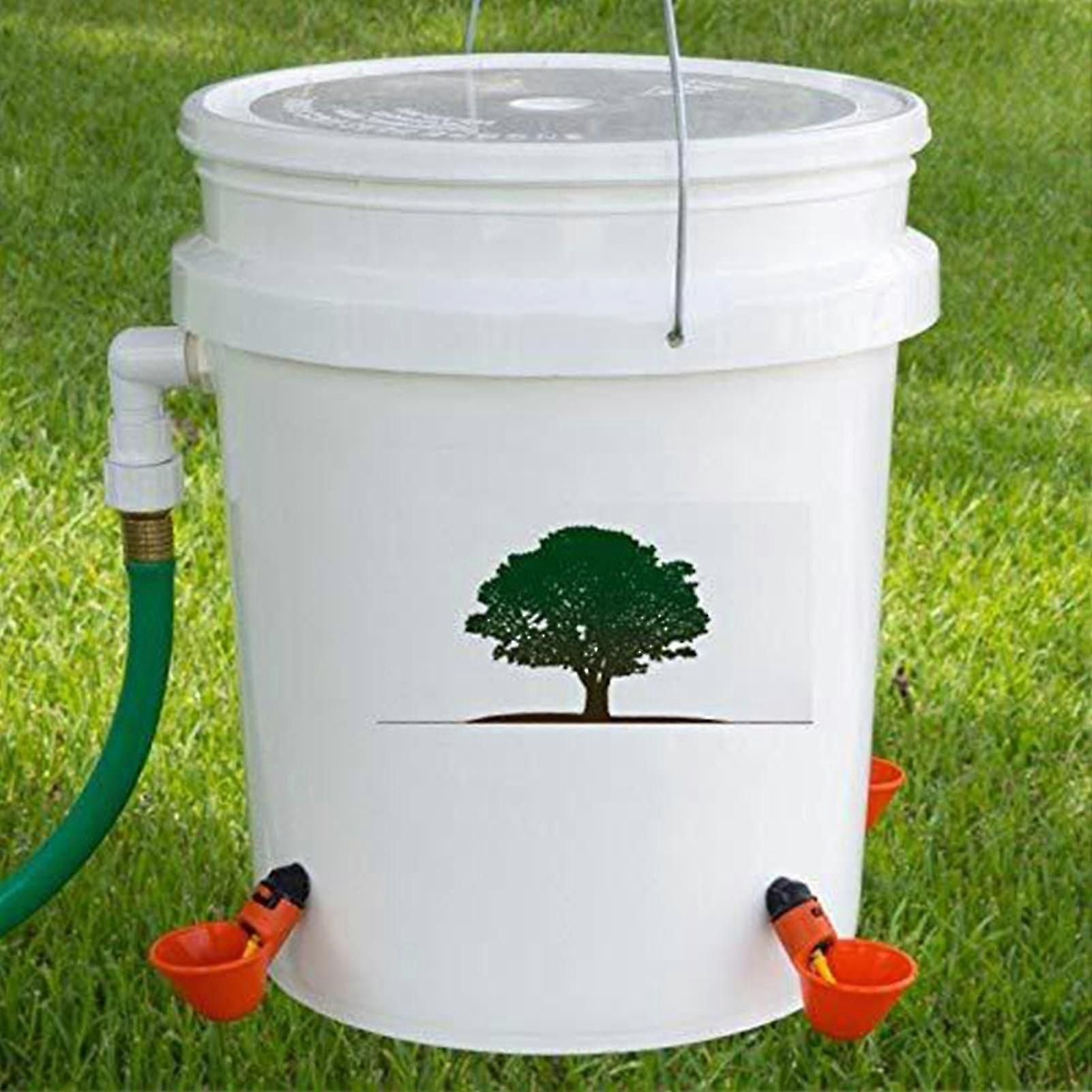 10pcs Water Bowl High Capacity No-spill Plastic Tomatic Animal Drinking Feeder For Chicken