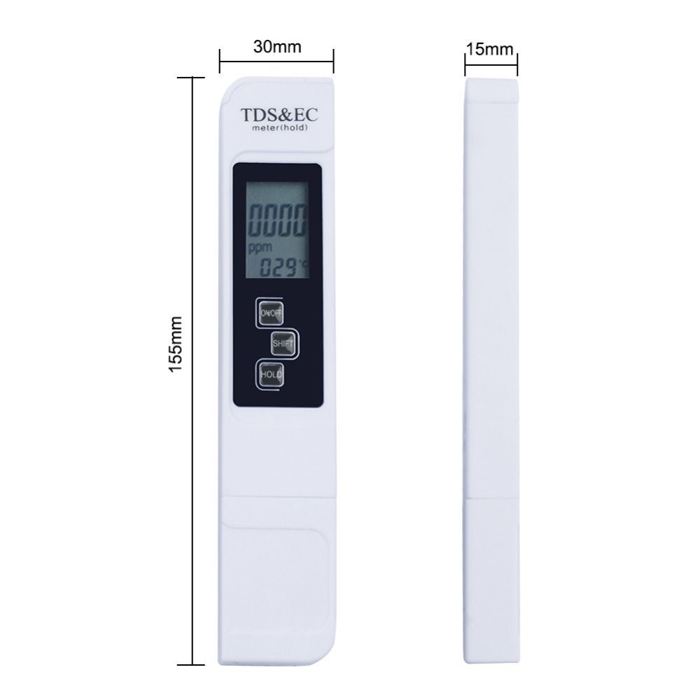 3 in 1 Digital Water Tester EC TDS Meter Temperature Meter Water Quality Test Pen