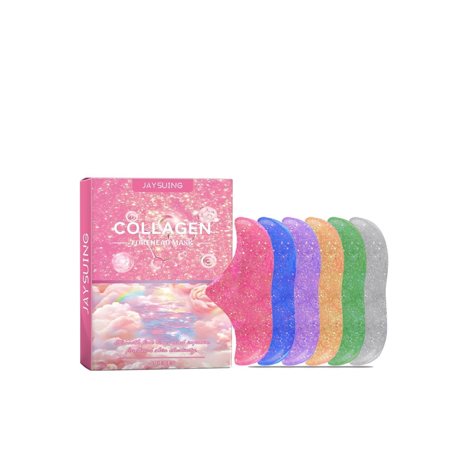 Collagen Forehead Patch, Anti-Aging, Wrinkle Remover, Hydrating, Firming, Rejuvenating Mask ,6pieces