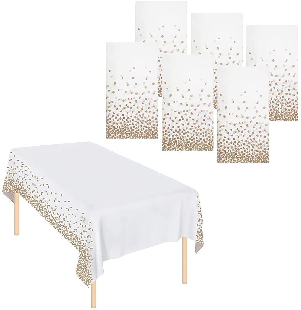 6 Pack Dot Tablecloths Disposable Table Covers Waterproof Party Tablecloths For Birthdays Christmas