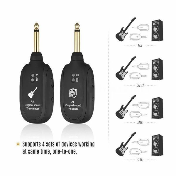 Original Sound Receiver UHF Guitar Wireless System Transmitter Set