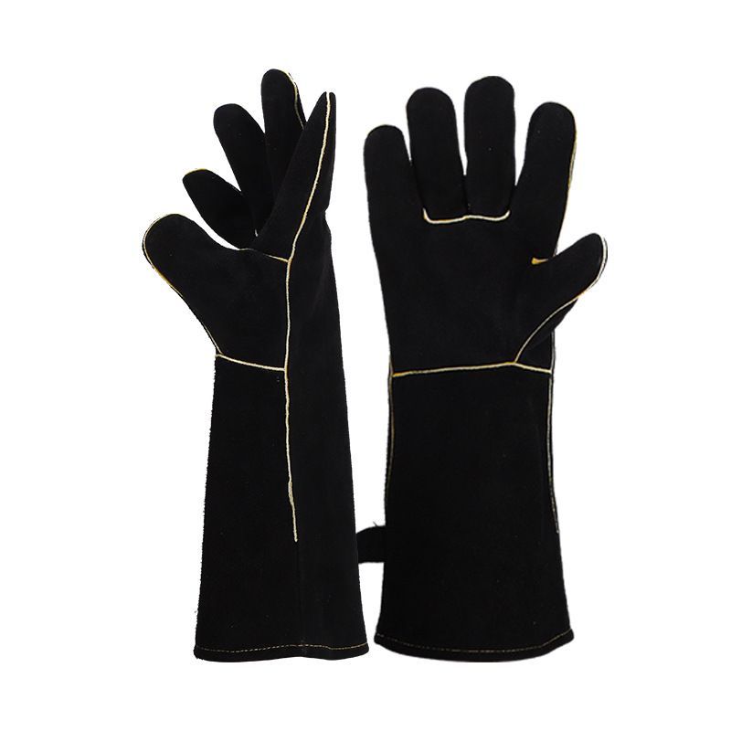 Cowhide Welding Glove Heat Resistant Fireproof Oven Mittens For Welder BBQ Baking