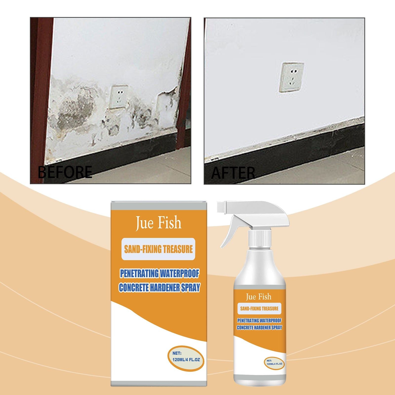 Boost Concrete Durability with Enhanced Waterproofing Sealant, Easy Spray, Long-Lasting Hardener ,120ml
