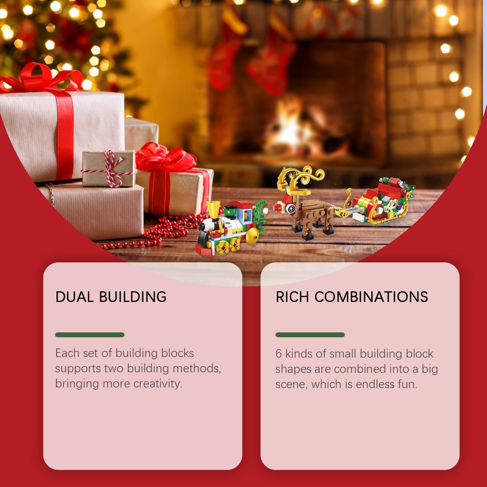Build Festive Joy with 24-Block Christmas Building Block Blind Box, Creative Puzzle Gift ,24 boxes
