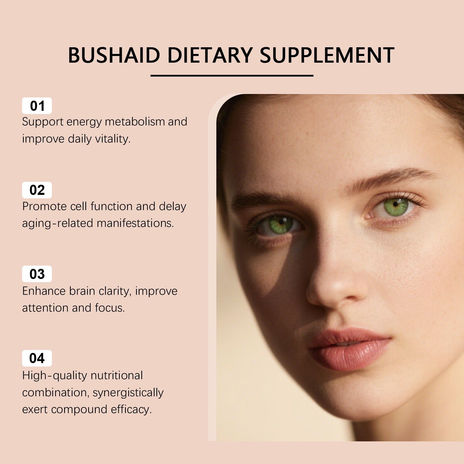 Boost Energy & Vitality with BushAid Body Care Supplement, Supports Cell Health ,60 capsules