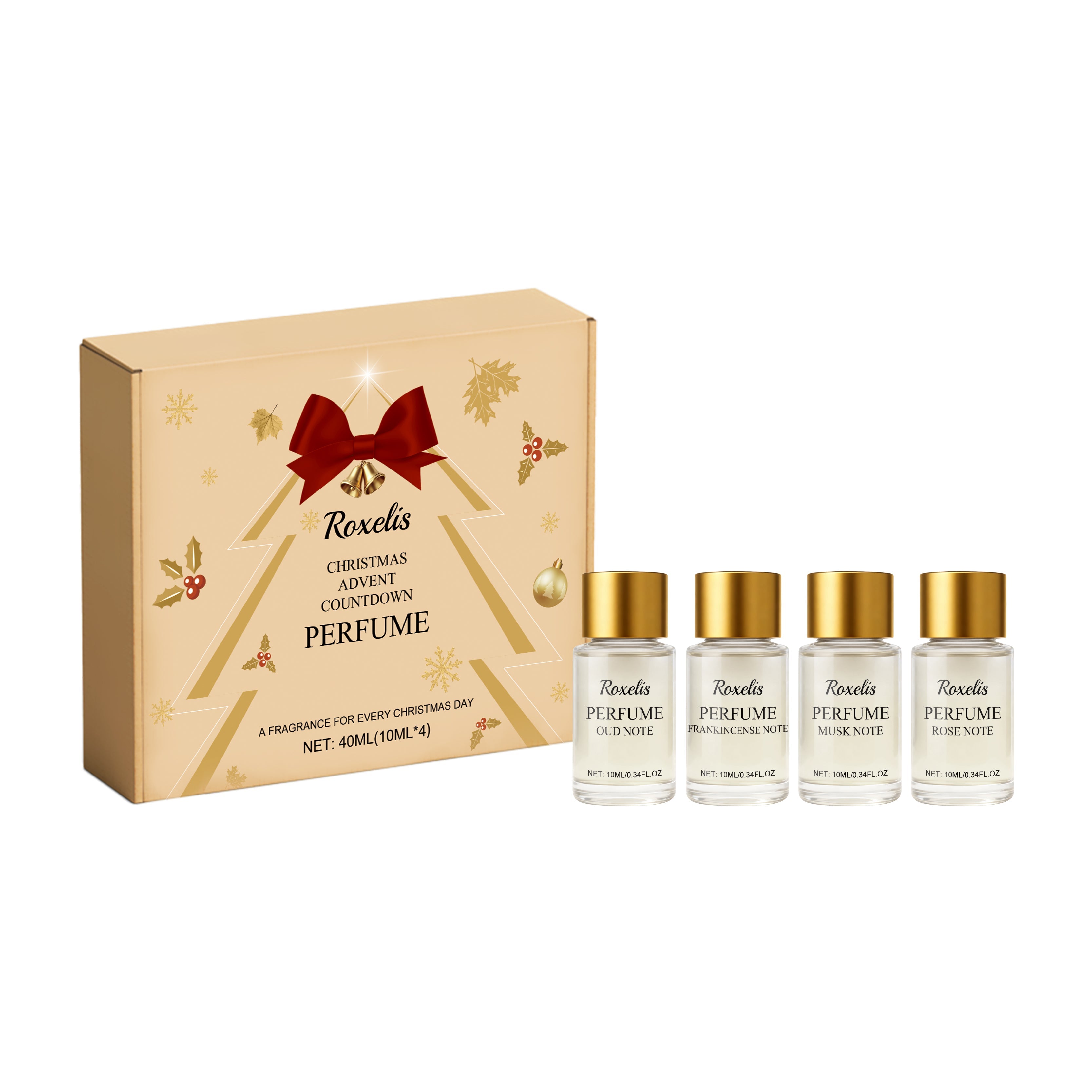 Christmas Fragrance Gift Box, Warm Woody Scent, Perfect Holiday Gift ,1 set