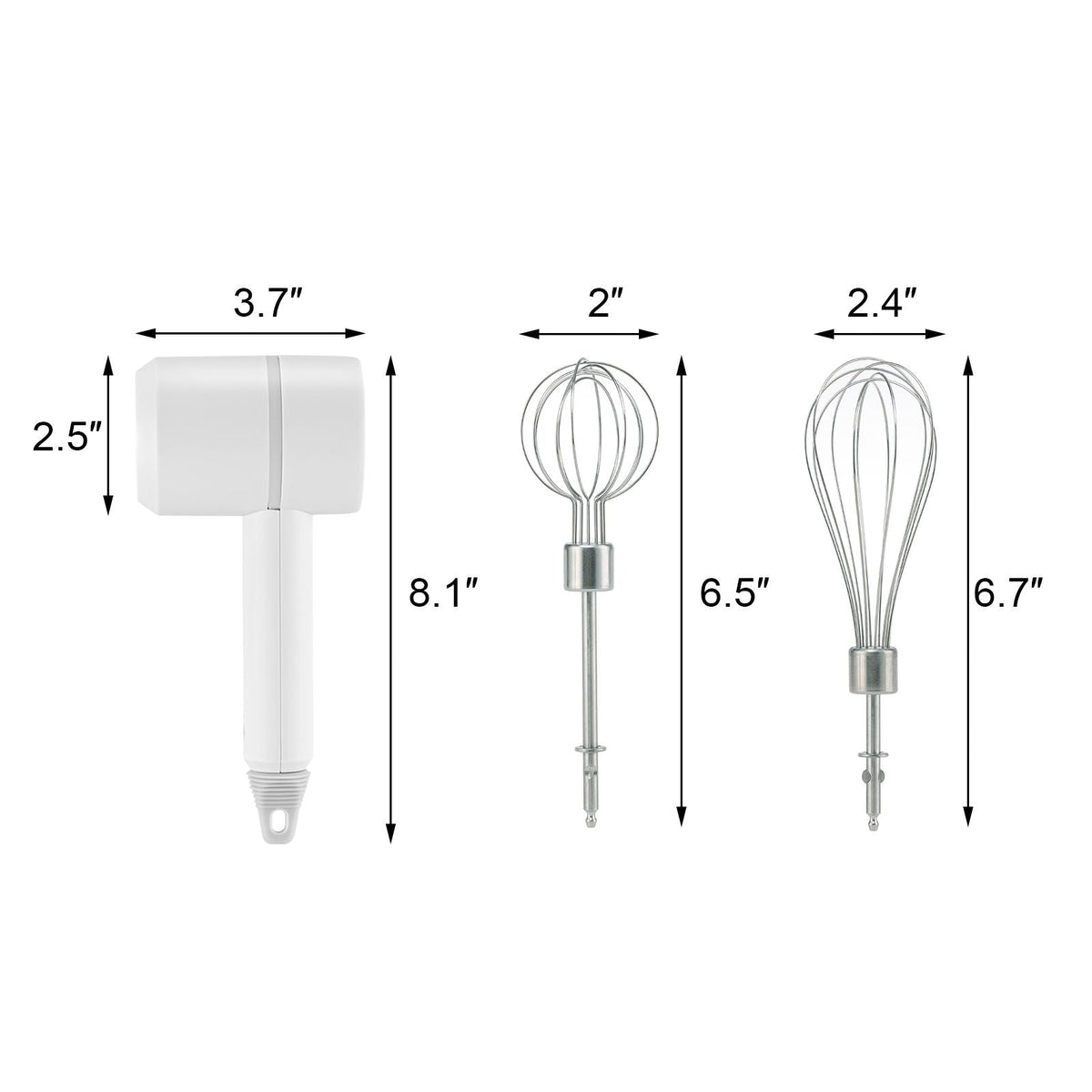Electric Hand Mixer Wireless Egg Whisk Foamer Lightweight Kitchen Handheld USB Blender