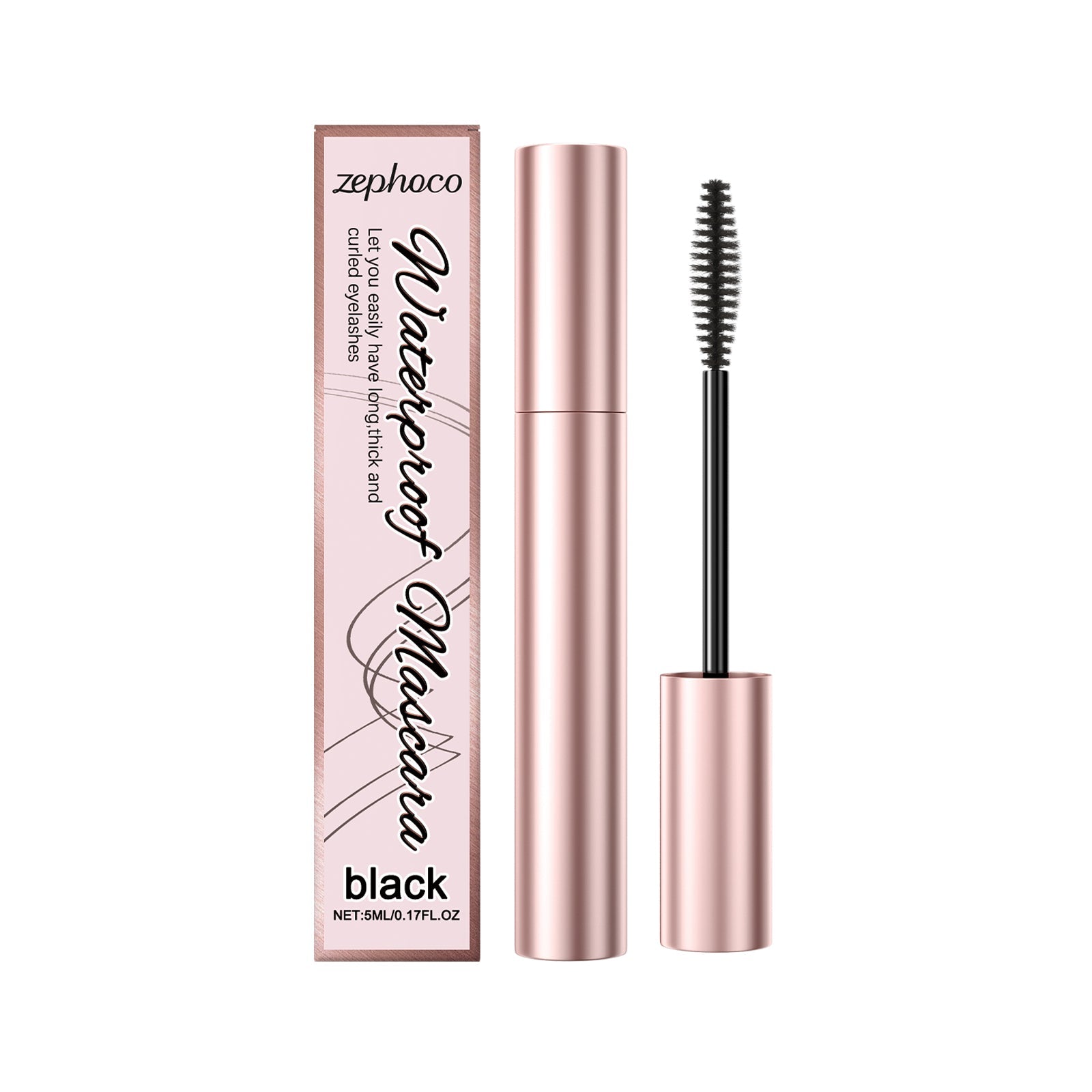Waterproof Curling Mascara, Long Lasting Natural Lash Enhancer, Volumizing and Smudge-Proof ,5ml