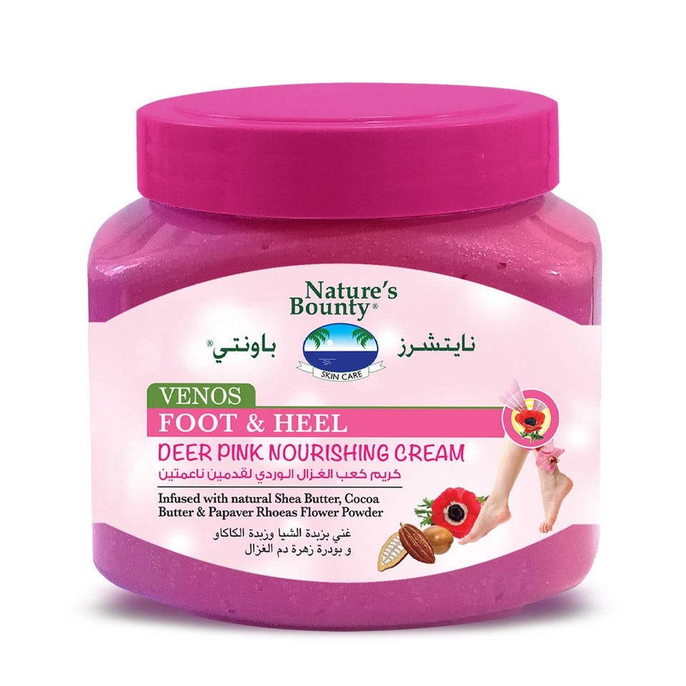 Nature's Bounty Venos Foot & Heel Cream, Deer Pinky, 560ml