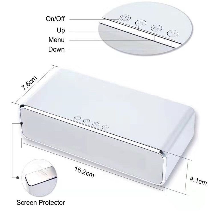 LED Wireless Charger Pad Dock Alarm Clock With Time Temperature Display