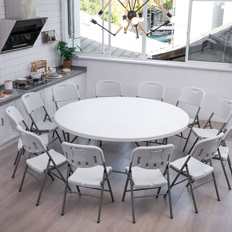 Round White Folding Garden Table #HP-170YZ