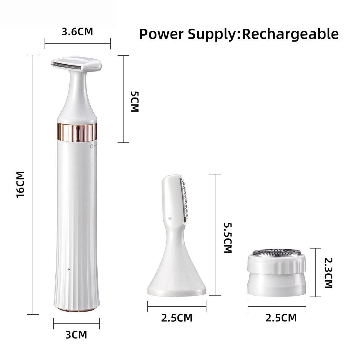 3-in-1 Women's Body Hair Trimmer Kit