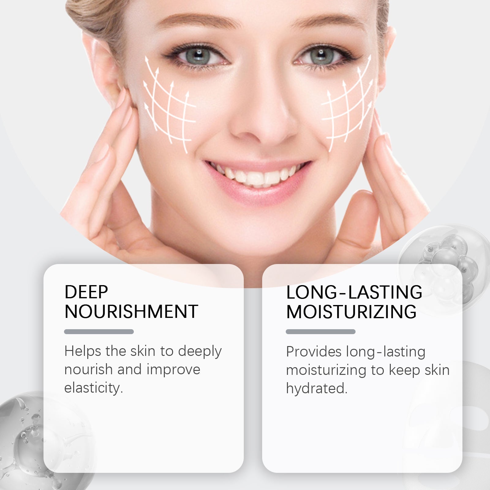 Collagen Hydrating Mask, Moisturizing, Brightening, Anti-Aging, Skin Repair ,4pieces