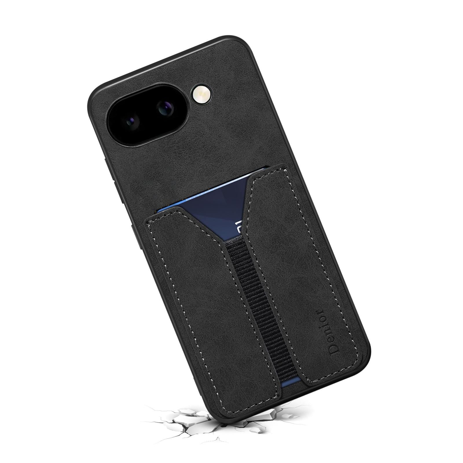 Denior DV Elastic Card Slot PU Case For Google Pixel 9a