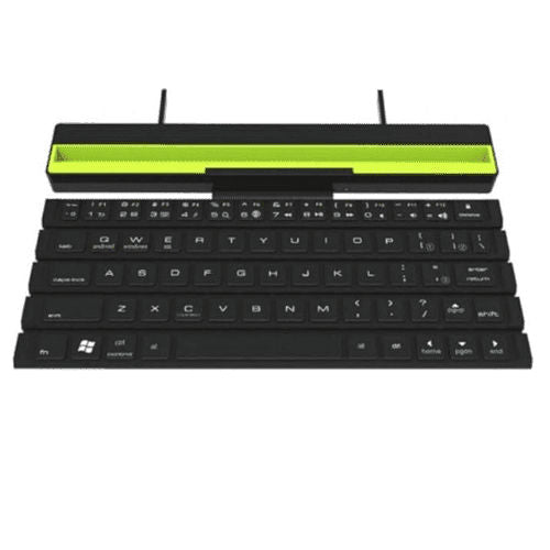 لوحة مفاتيح لاسلكية متعددة الوظائف قابلة للطي باللون الأخضر