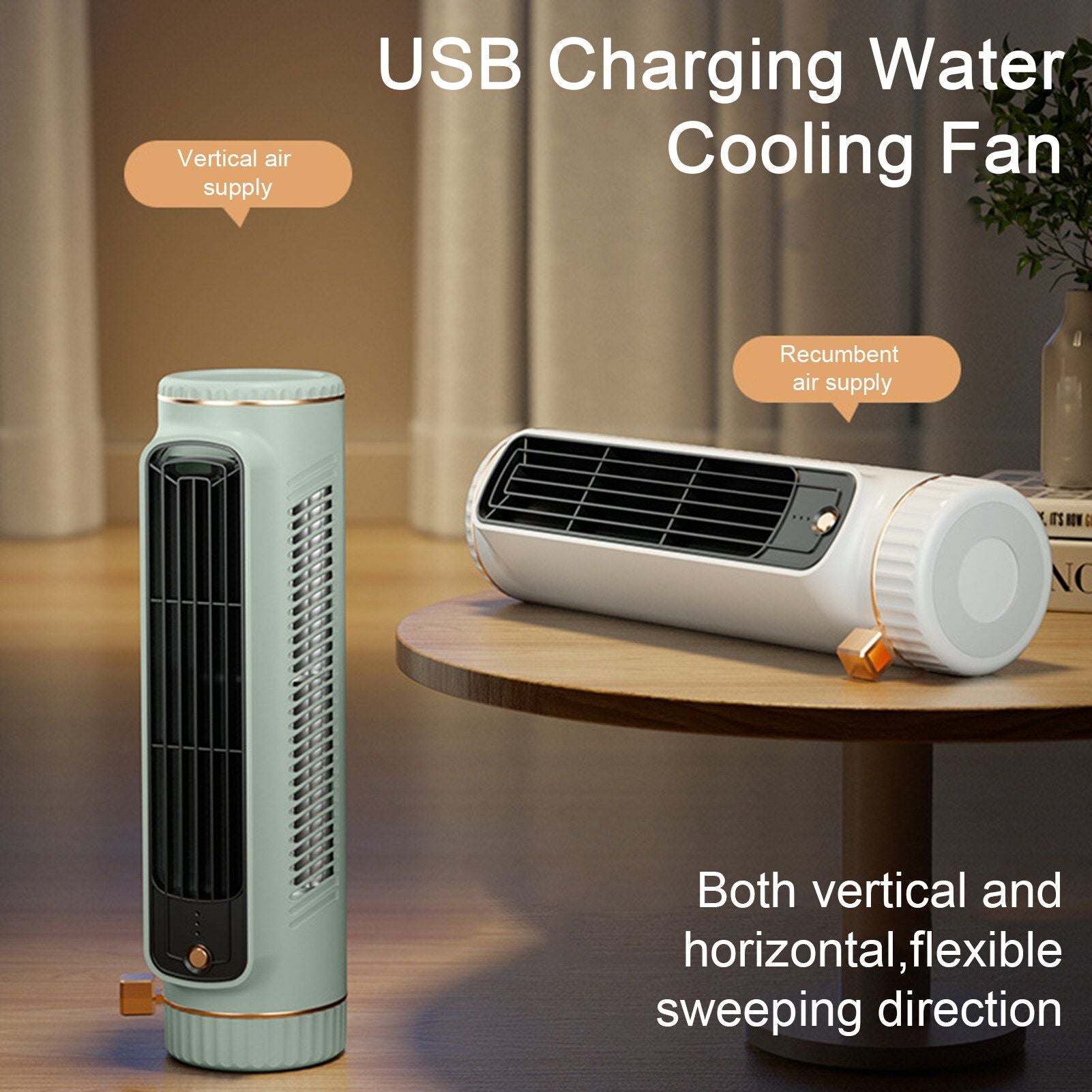 Mini Air Conditioner Desktop Fan Bladeless Air Cooler For Office Dormitory