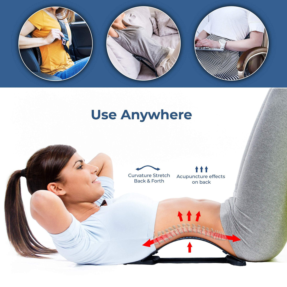 Lumbar Orthosis Back Stretching Device Magnetic Therapy Acupunctur Waist Relax Massager