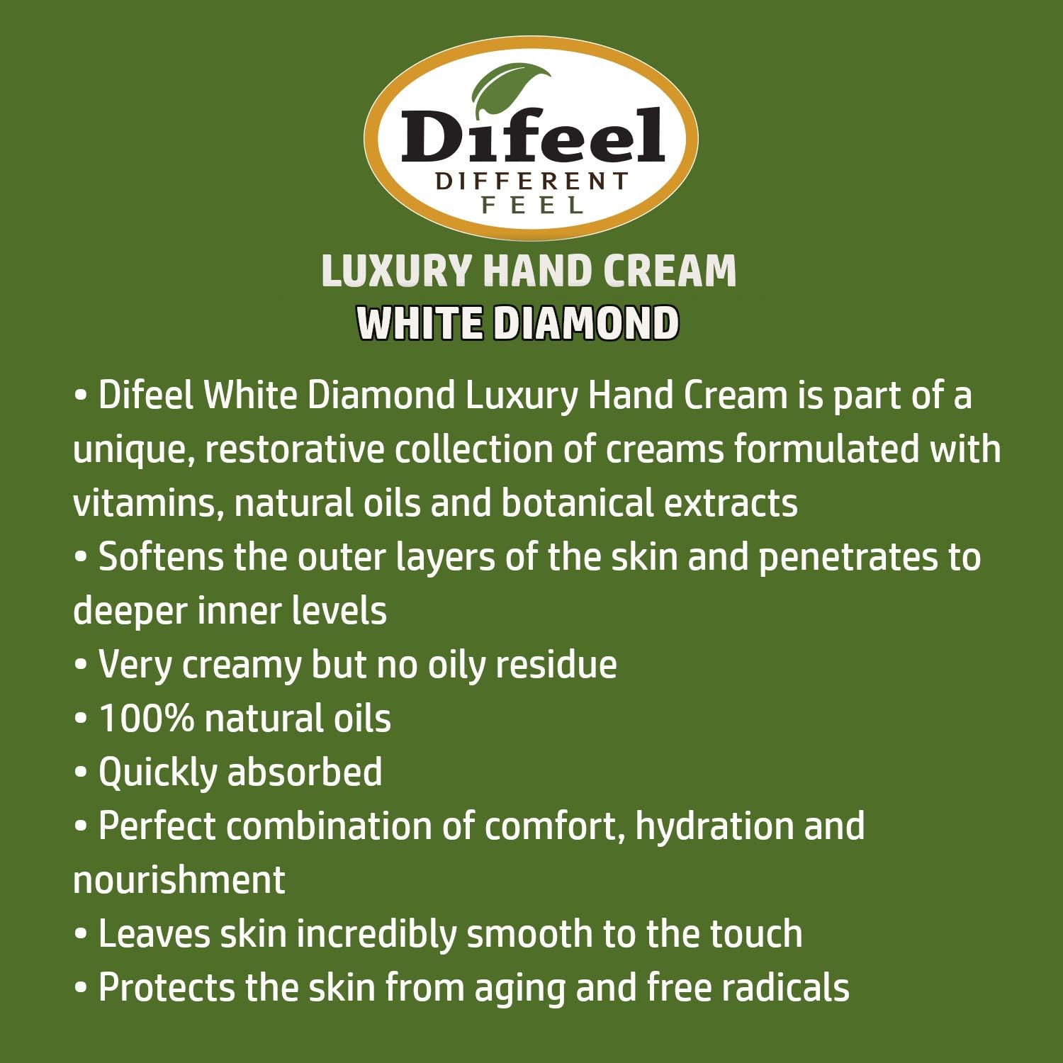 Difeel Hand Cream White Diamond 40G