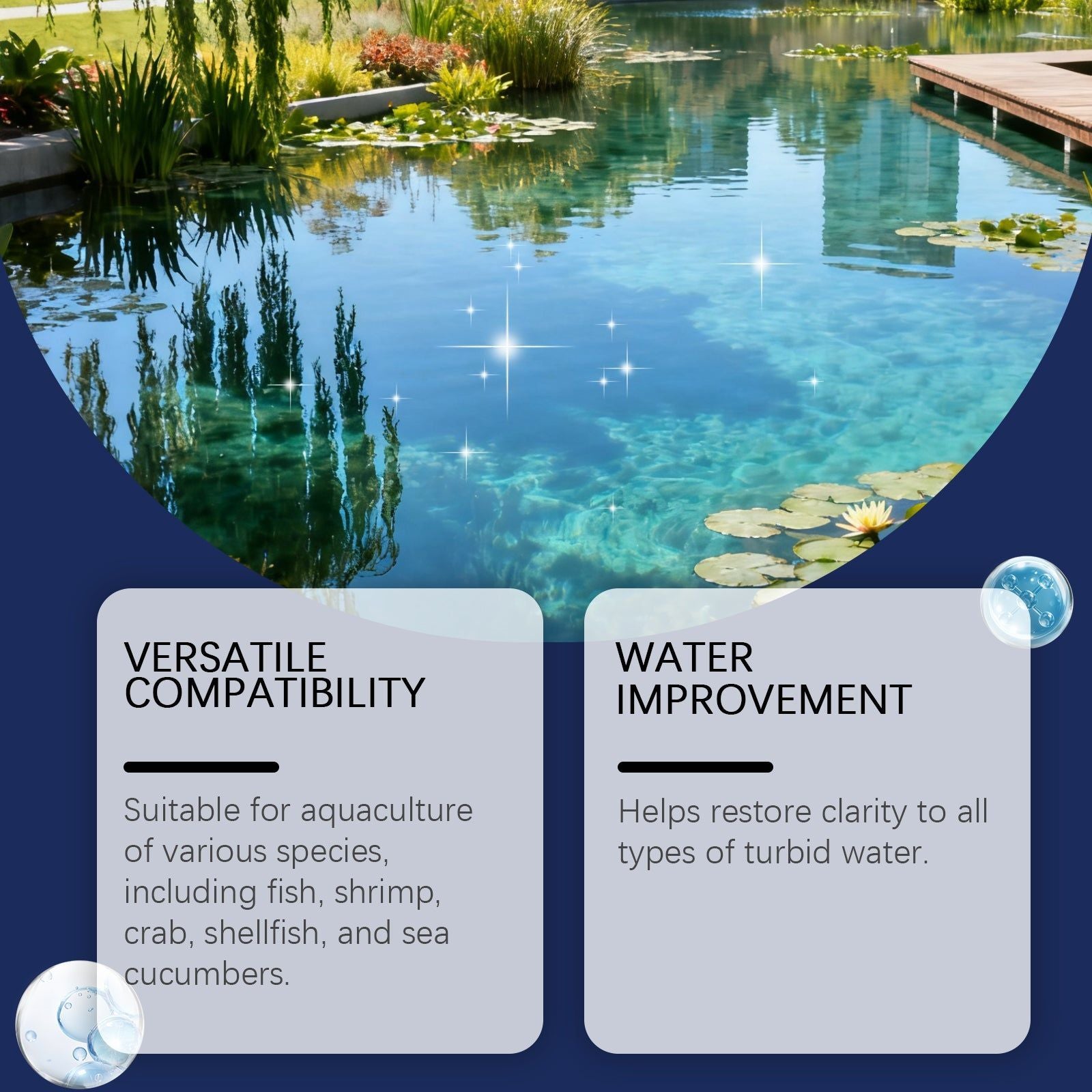 Clarifying Powder, Water Purifier for Fish Tanks, Eco-Friendly, Long-Lasting Clear Water ,100g