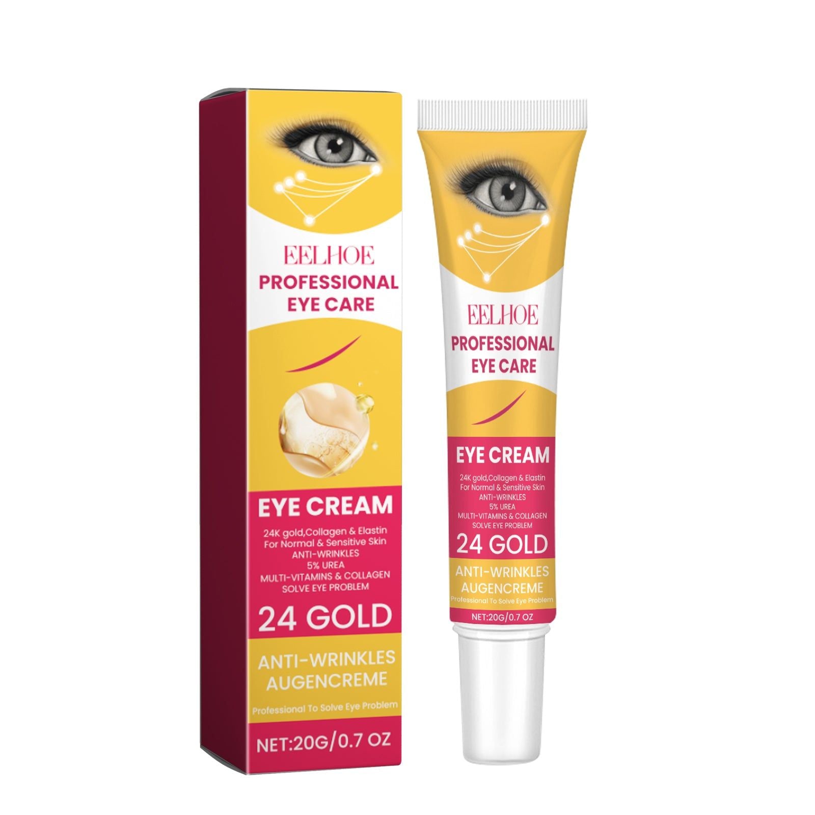 Eye Cream for Firming Skin, Reduce Wrinkles, Brighten & Moisturize, Anti Aging ,20g