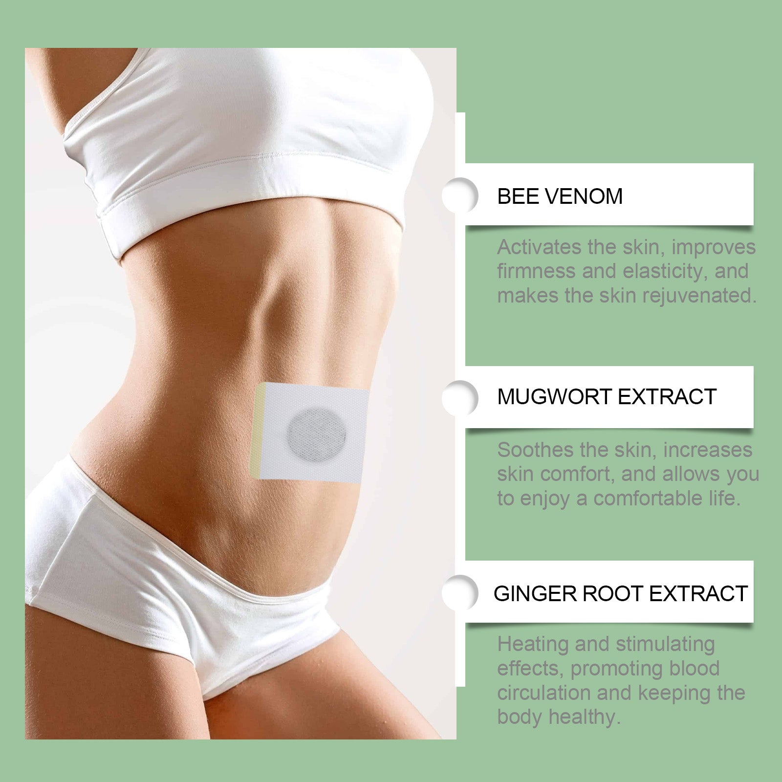 Beesvenom Body Shaping Stick, Tummy & Arm Slimming, Skin Tightening, Easy & Portable ,10pieces