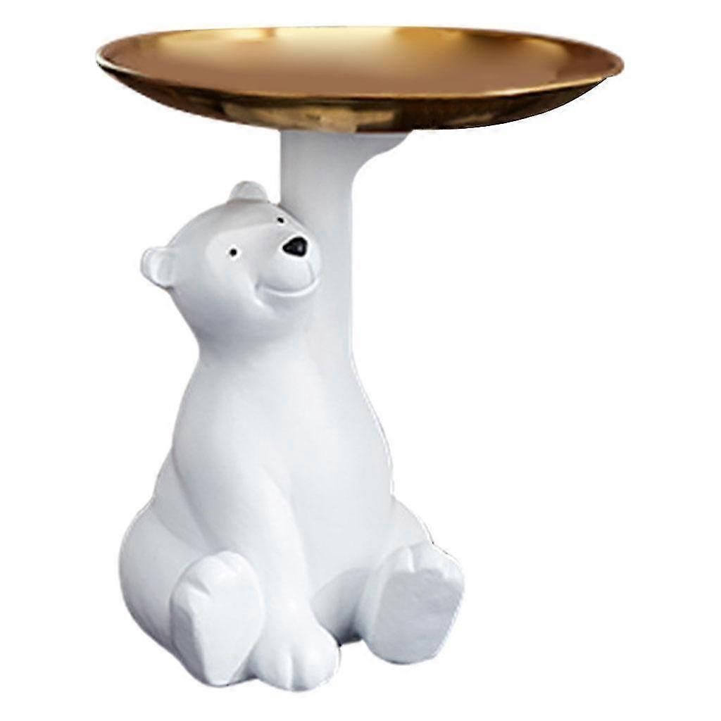 Creative polar bear floor-standing ornaments living room entrance tray hotel TV cabinet home decorations