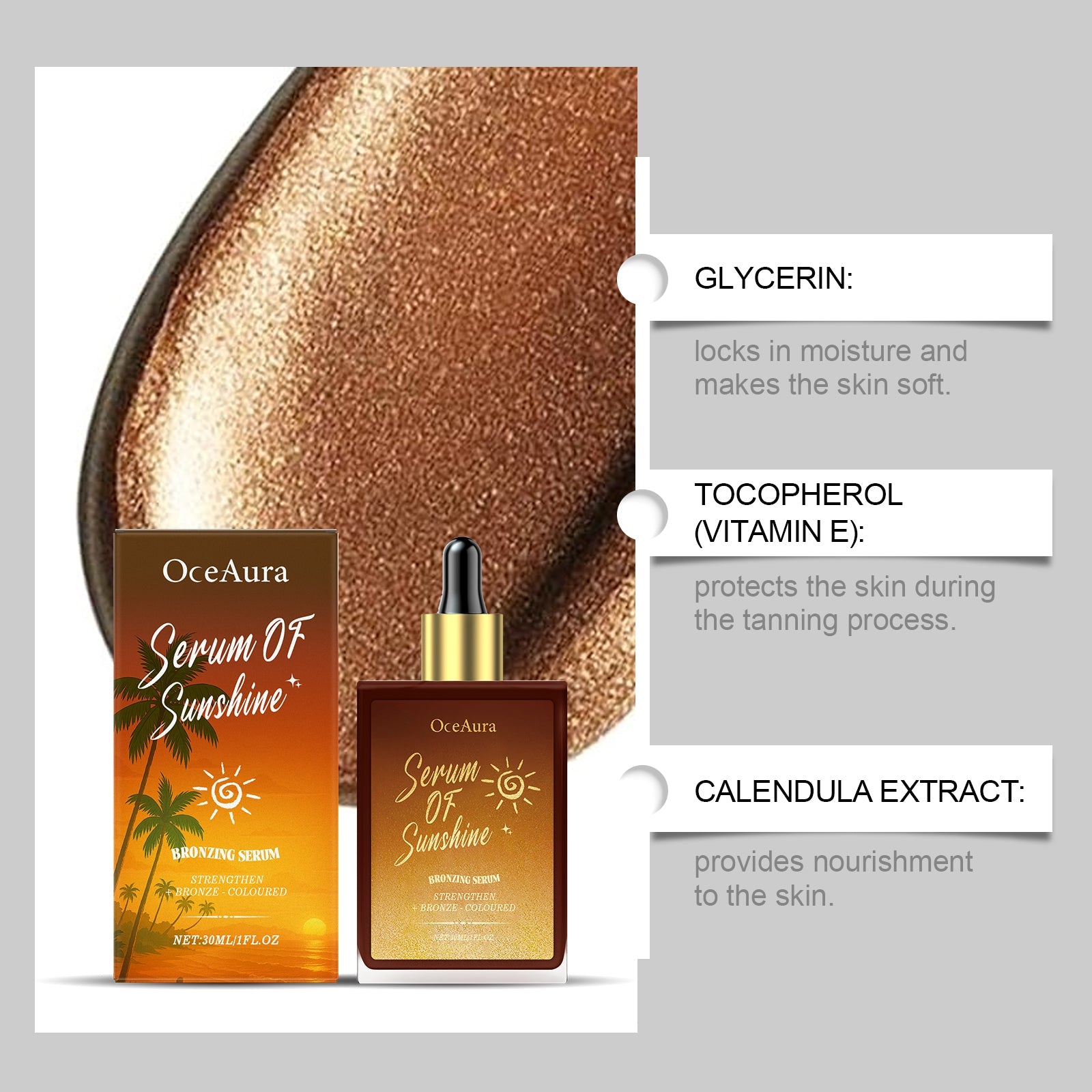 Bronzer Black Essence, Summer Body Care, Natural Tan, Moisturizing, Fast Absorption ,30ml