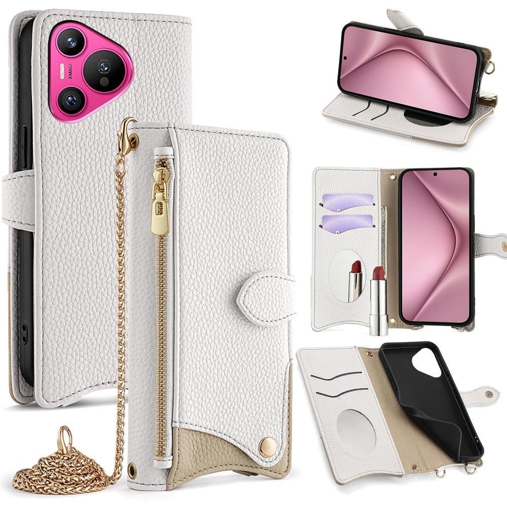 Litchi Leather Case For Huawei Pura 70