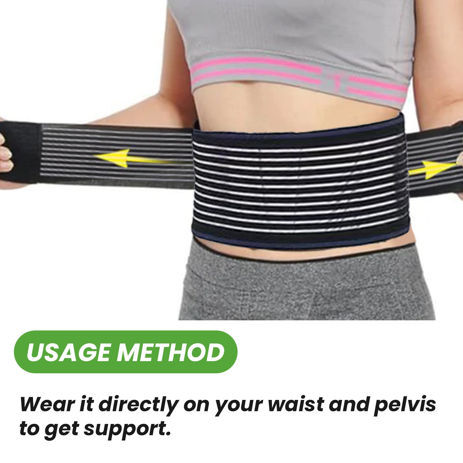 Relieve Back Pain with Mugworts Wrap Waist Support, Comfortable, Adjustable, Pain Relief ,1piece