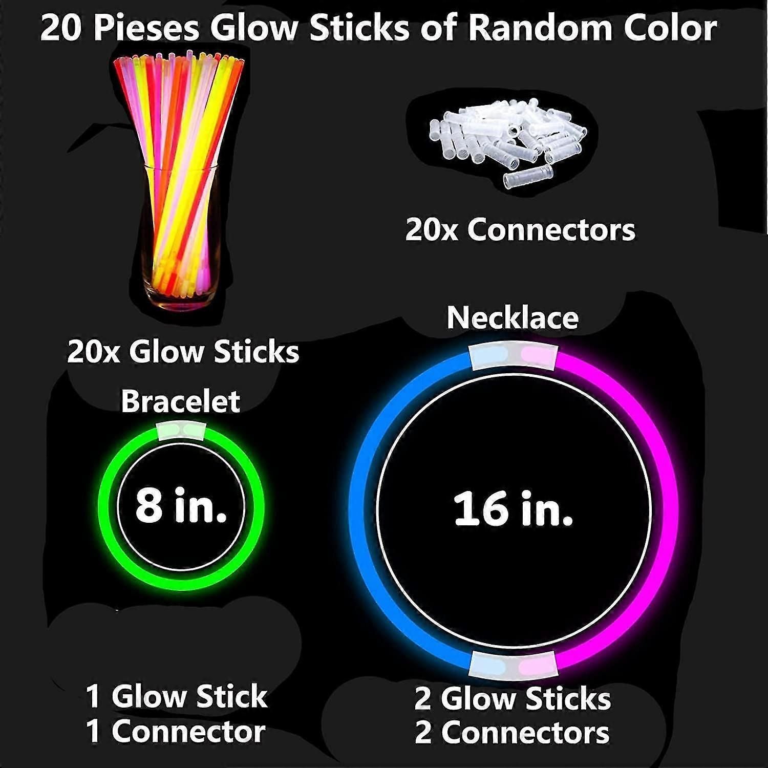 10pcs Light Up Glasses With 20 Glow Sticks, Led Glasses Glow In The Dark Party Supplies For Kids Adults, Neon Party Supplies For Birthday Party