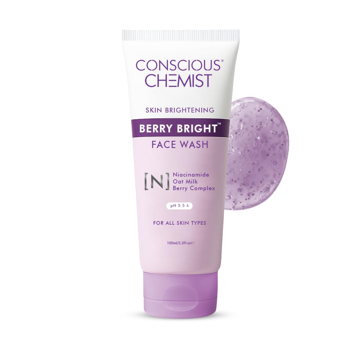 Conscious Chemist Niacinamide Face Wash | 100ml - Berry Bright