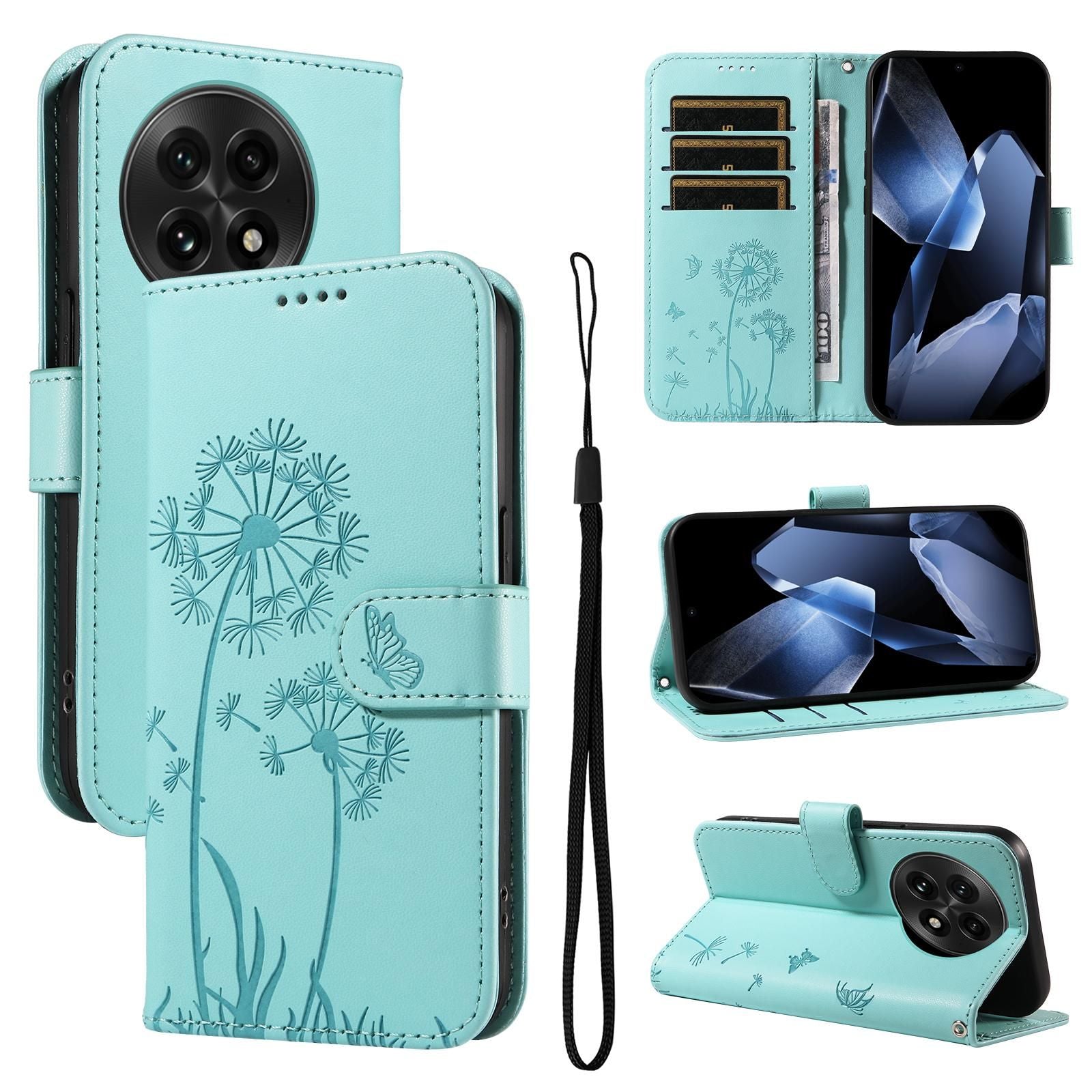 Dandelion Embossed Leather Case For OnePlus 13