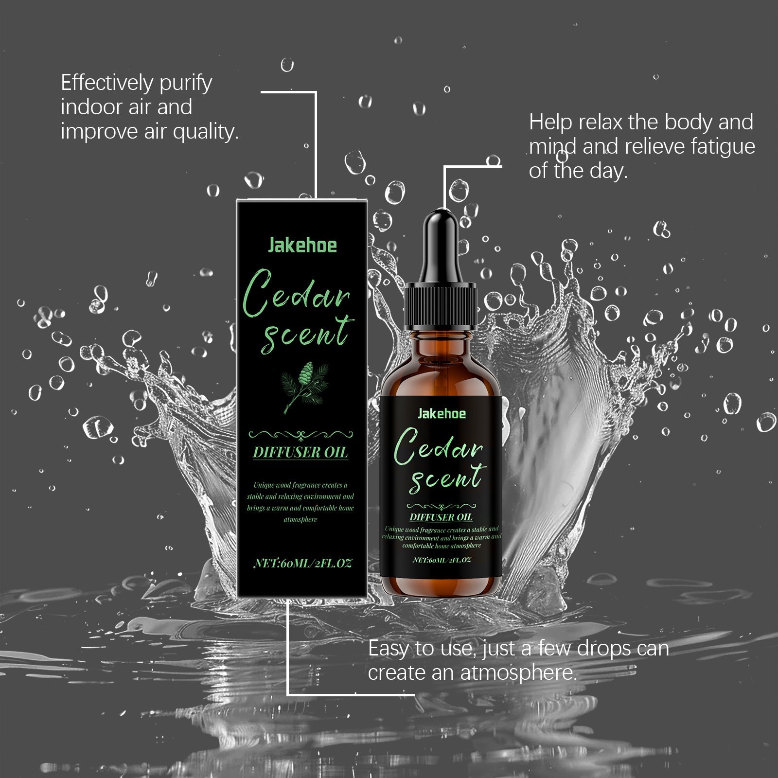 Create Cozy Holiday Atmosphere with Christmas Aromatherapy Essential Oil, Long-Lasting Fragrance ,60ml