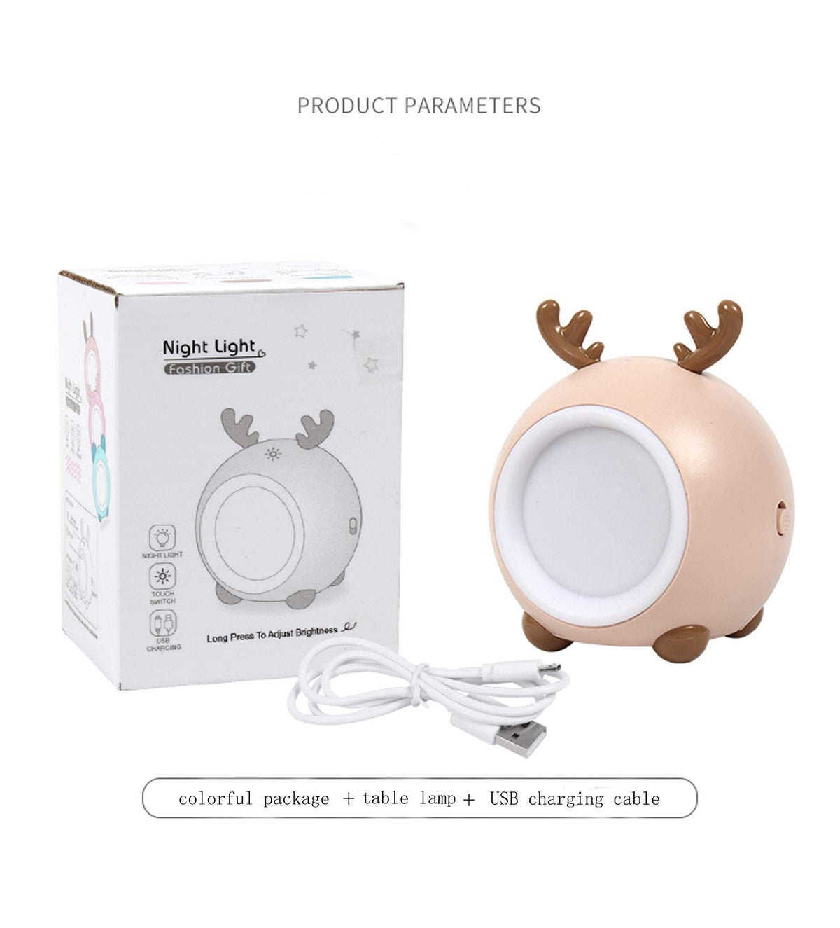 LED Sleep Light Touch Control USB Rechargeable Night Light Dimmable Table Lamp
