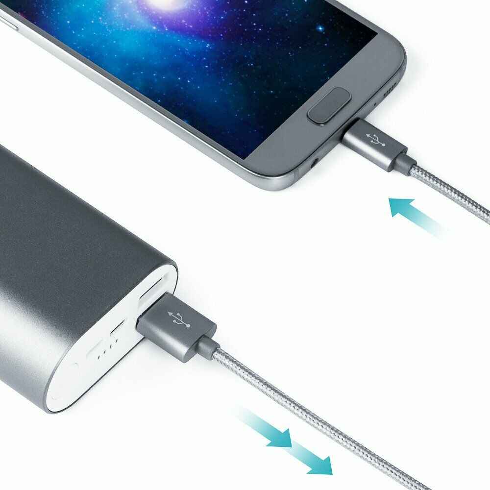 ROMOSS MUCB05N56G Braided Style Micro USB Cable Space Grey 1m