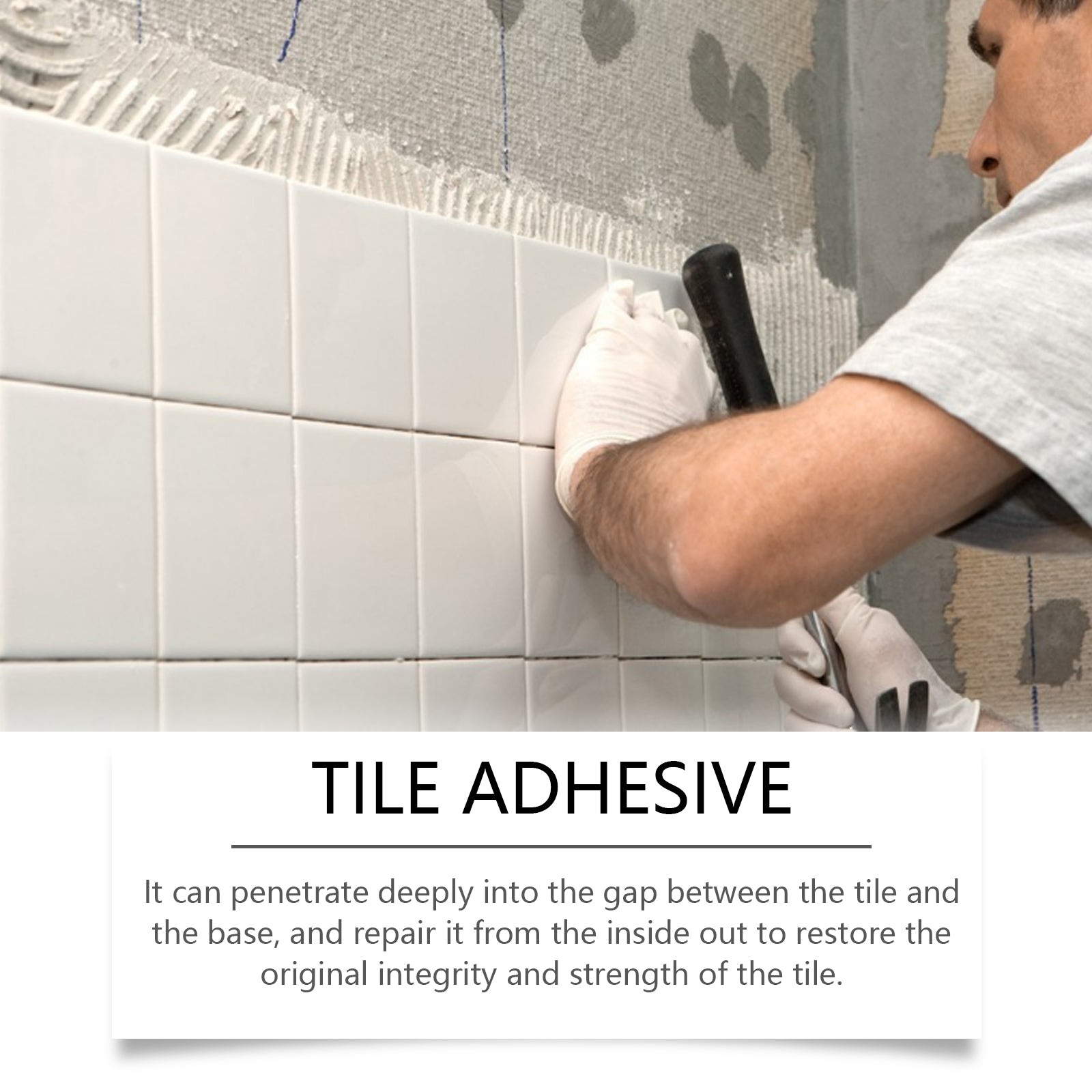 Premium Tile Adhesive Waterproof Leak-Proof Repair Glue, Easy Crack Fix, Durable Solution ,120g