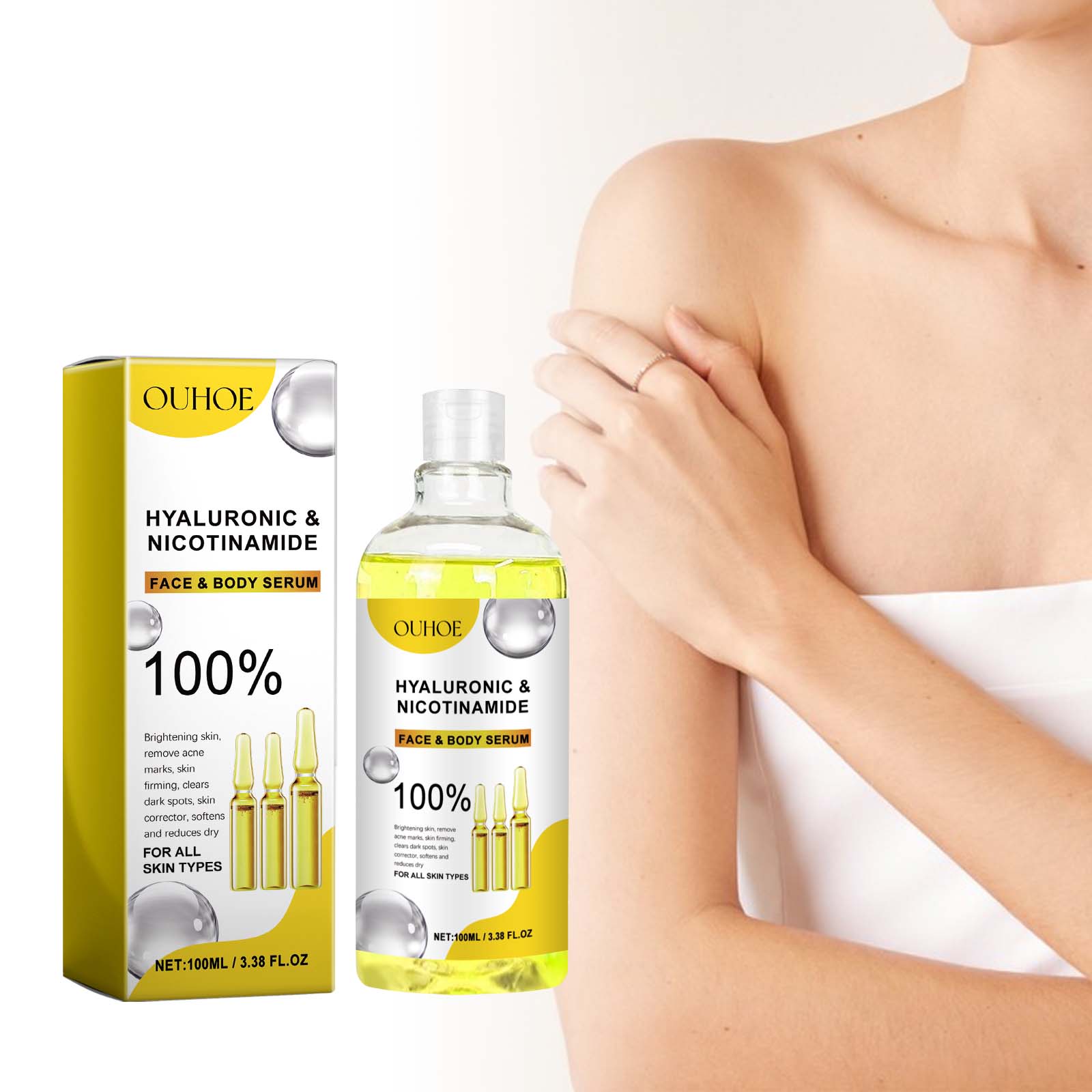 Hydrating Hyaluronic Acid Serum for Moisturize Skin, Anti-Aging, Brightening, Deep Nourishment ,100ml