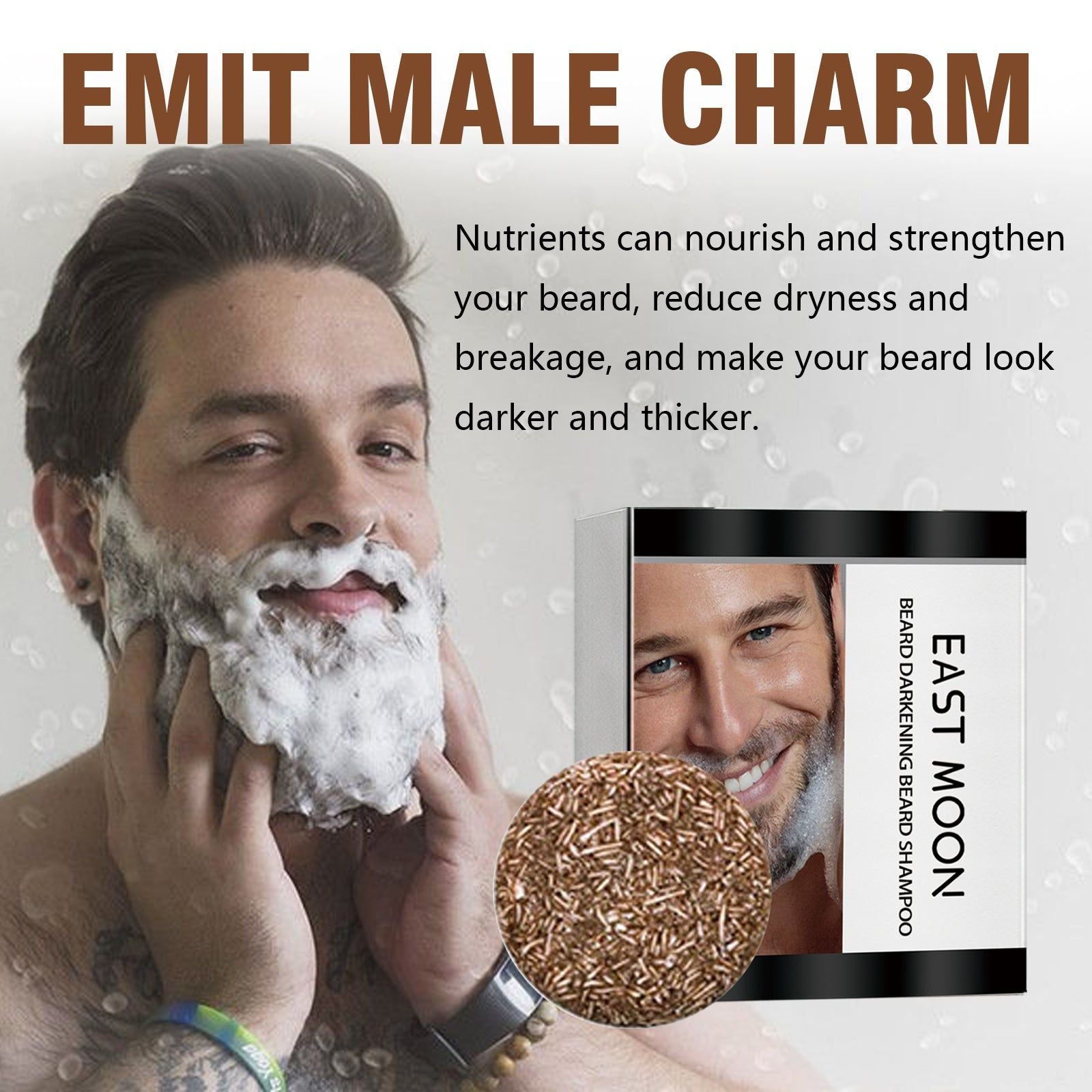 Beard Care, Natural Thickening Beard Soap, Nourishing & Moisturizing ,1pcs
