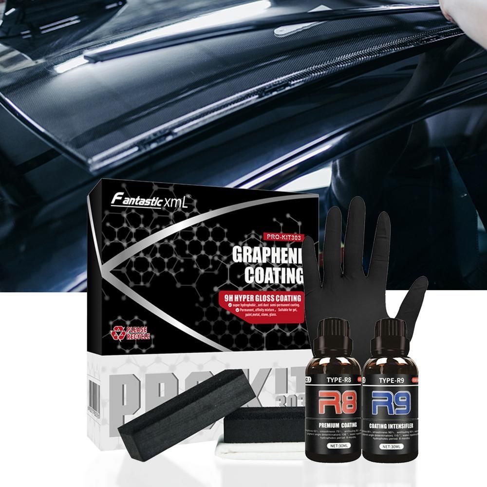 Graphene Ceramic Coating Kit Hydrophobic Protective Car Refurbishment Kit