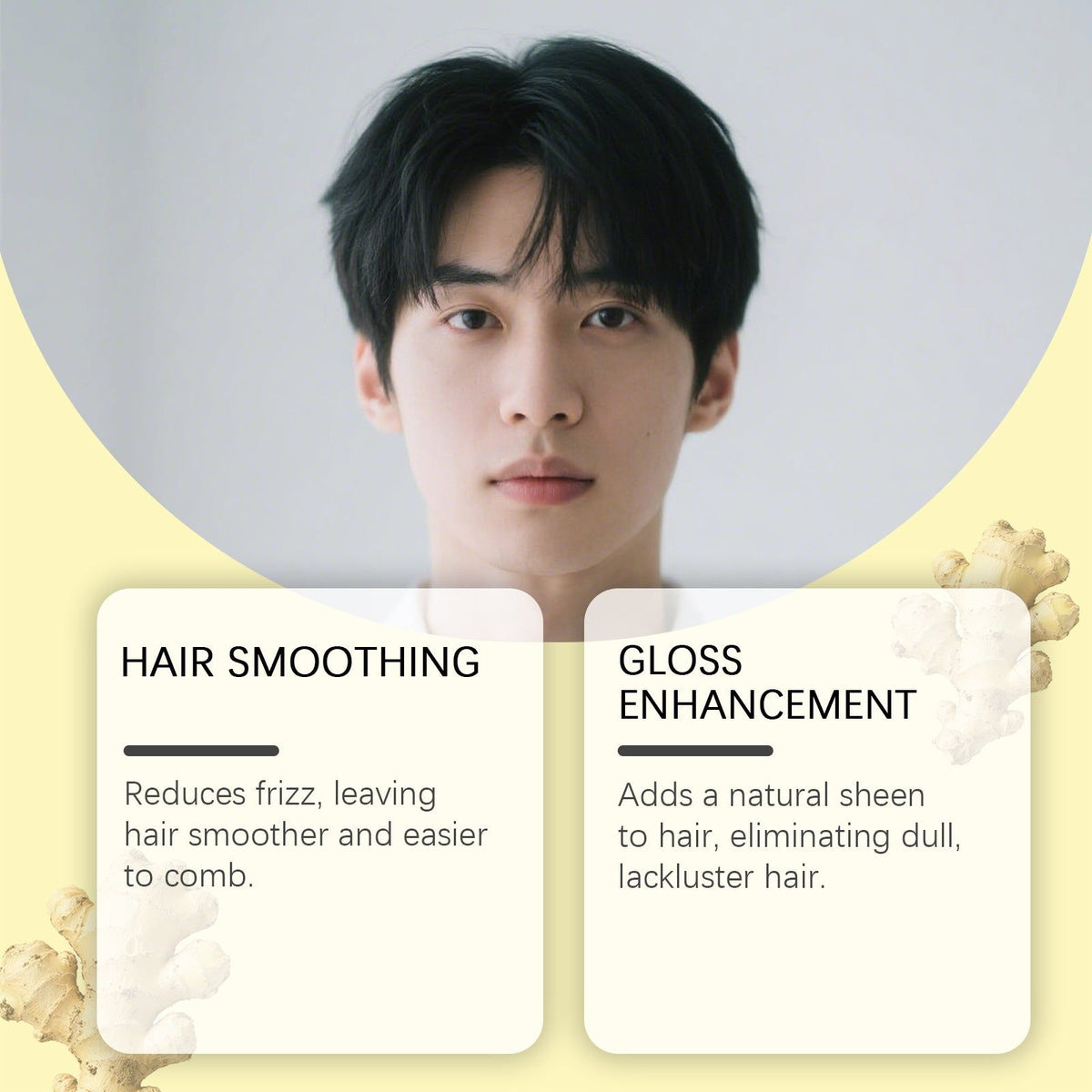 Revitalize Hair Essential Oil, Natural Rosemary & Ginger Root, Frizz Control, Moisturizing, Easy Absorption ,60ml