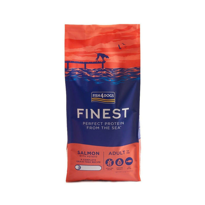Fish4dogs Salmon Adult Large Kibble Dog Food - 6kg (Sale)