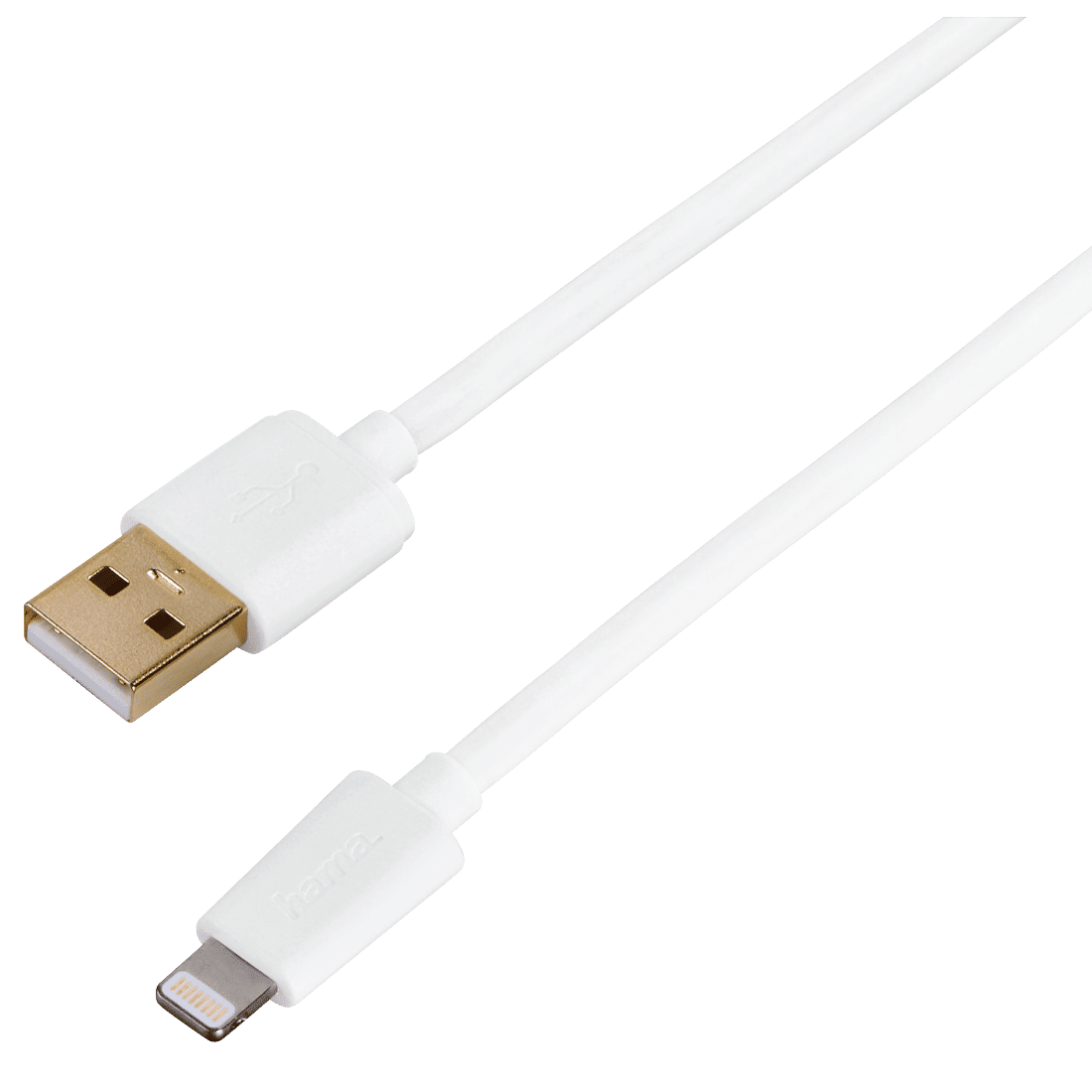 HAMA U6108988 Cable, USB - Lightning, white, 3ft, MFI