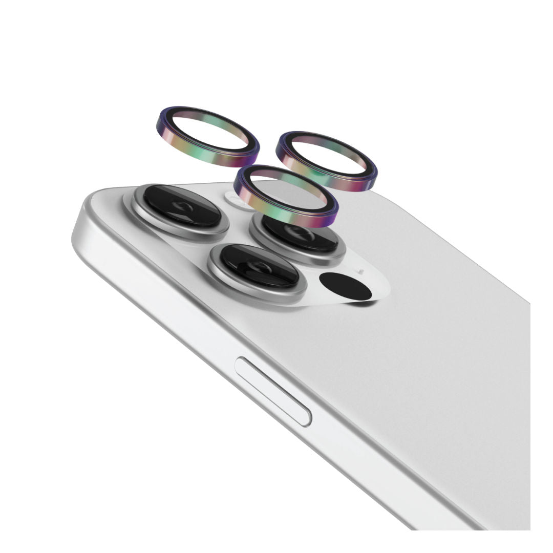 Levelo Lucent Trio 9H Hardness Camera Lens Protector For iPhone 15 Pro & 15 Pro Max, 3 Piece