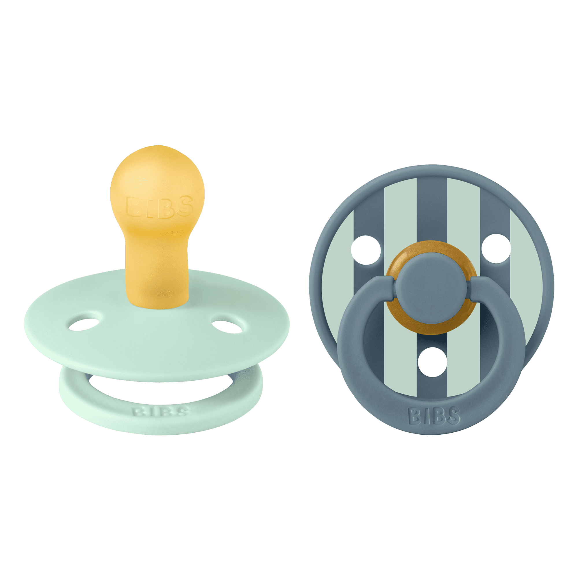 Bibs Pacifier Size 1-Baby 0-6M (2pcs)-Studio Colour -Nordic Mint Petrol Mix