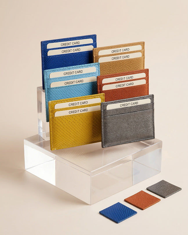 CLAREA Slim Leather Card Holder 10x8.5 cm