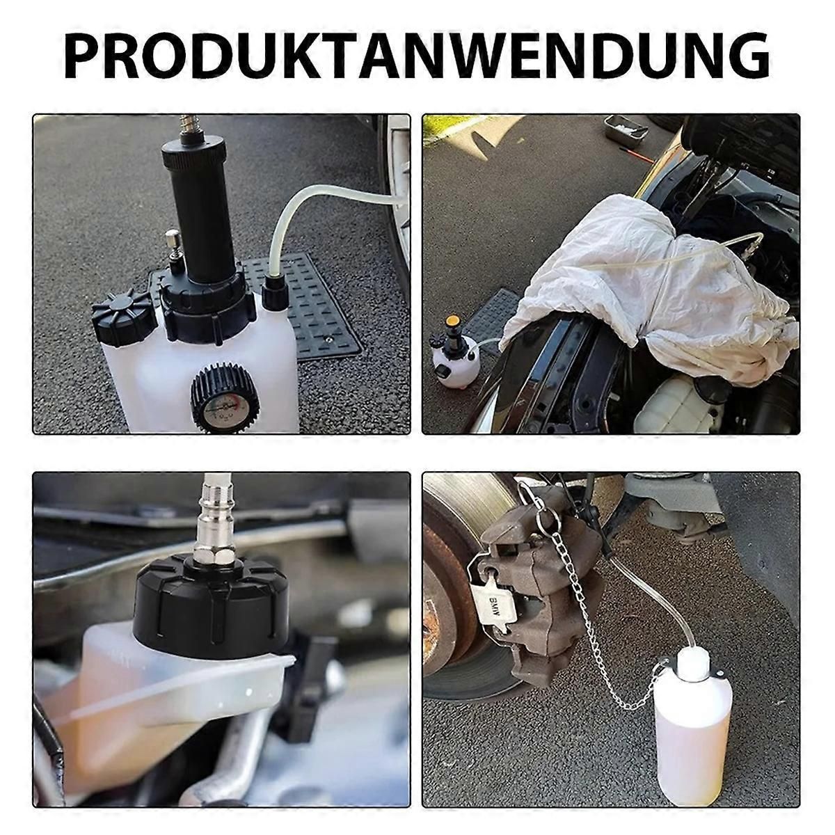 3L Brake Fluid Bleeder Kit With Pressure Gauge