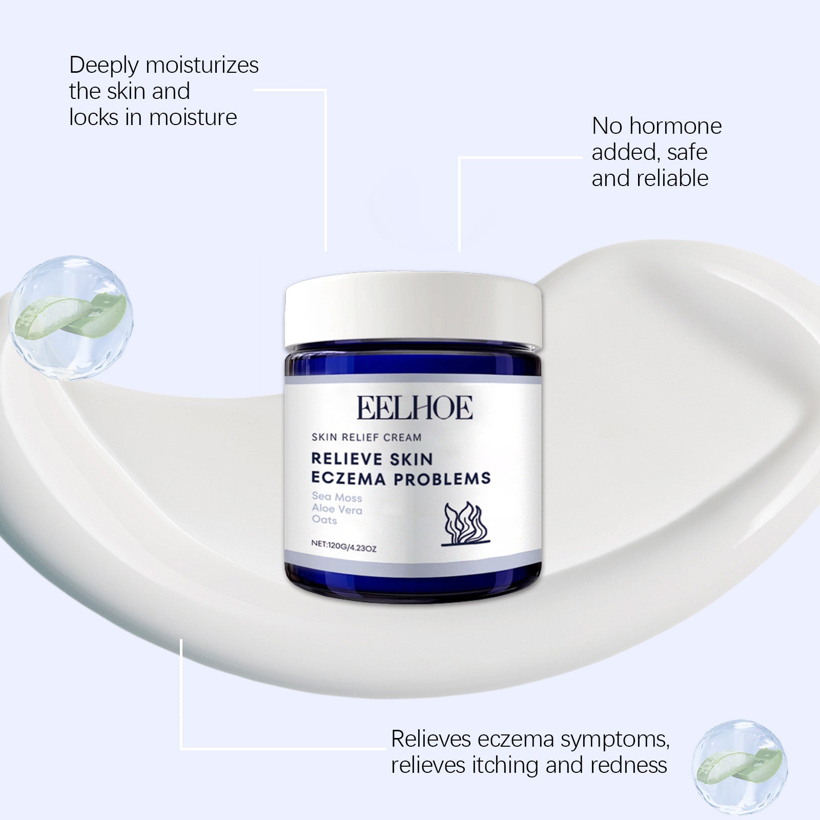 Gentle Body Care Cream for Dry Skin, Eczema Relief, Moisturizing, Sensitive Skin ,100ml